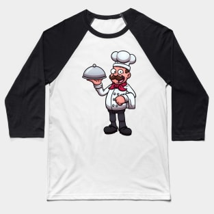 Chef With Platter And Towel Baseball T-Shirt